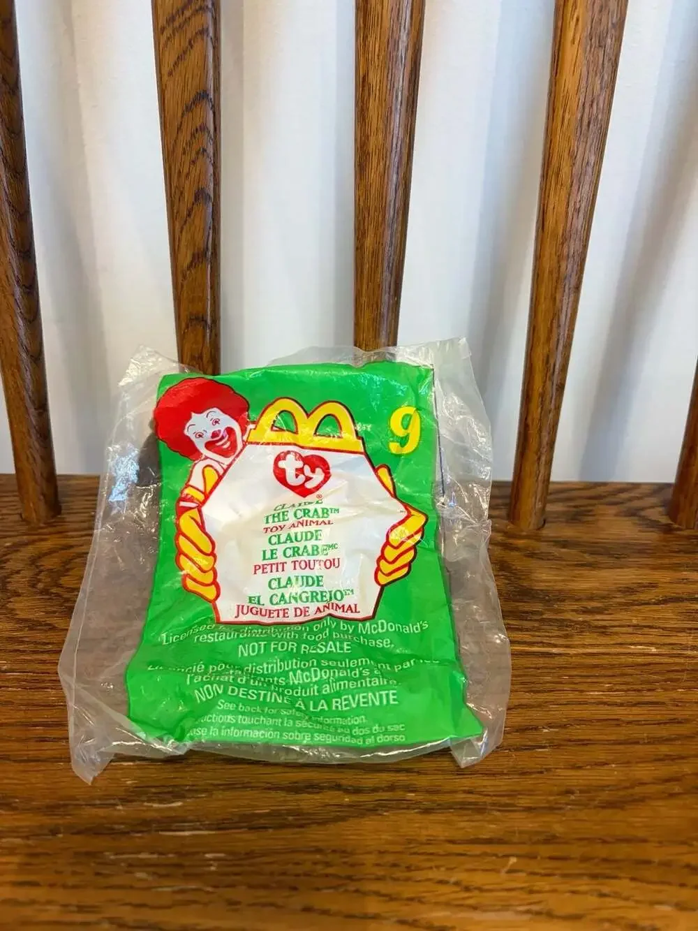 McDonald's Ty Teenie Beanie Baby Claude the Crab #9